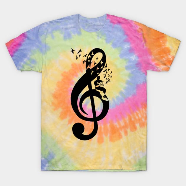 Treble Clef - Acoustic guitar T-Shirt by barmalisiRTB